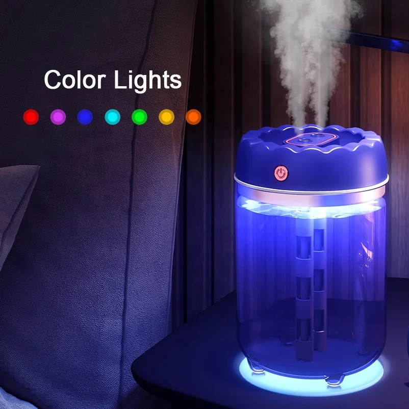 Office Two-hole Large Capacity Air Humidification Humidifier Household Fog Mute Desktop Atomizer Humidifier