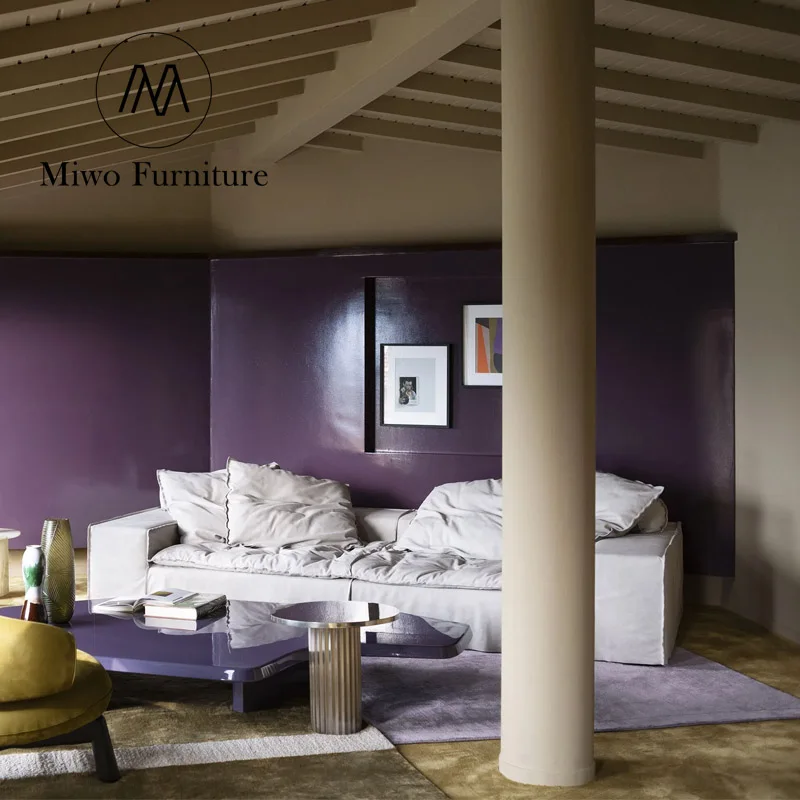 Italian furniture Design 3 4 Seater Down Fabric Chesterfield modern Stysle Hotel apartment  Living Room indoor decor Sofa set