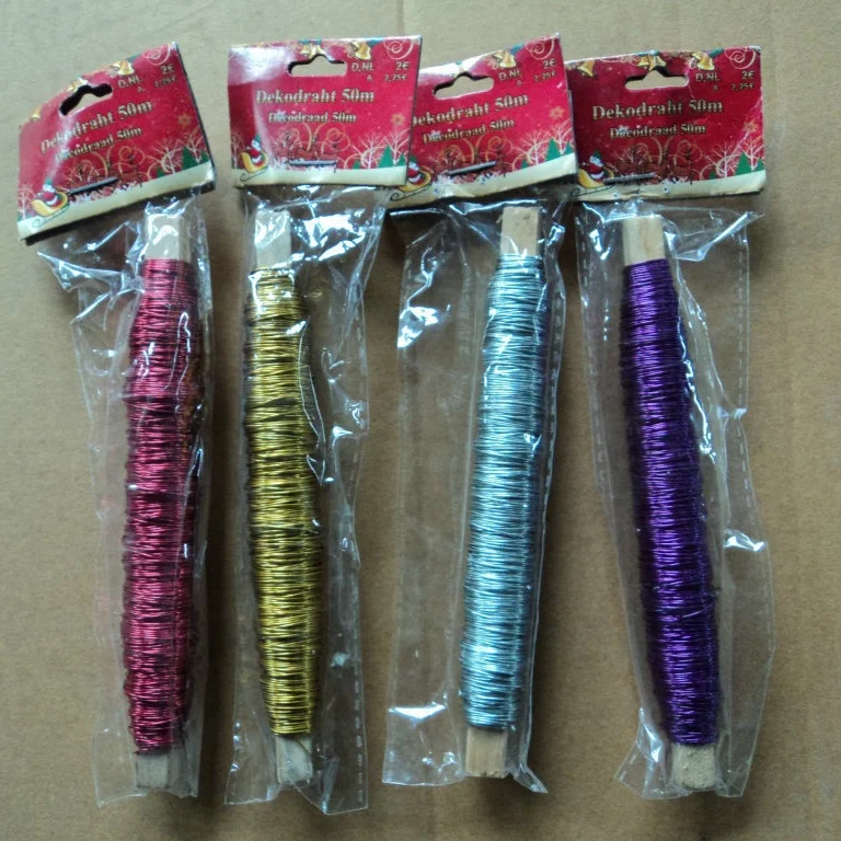 0.5mm 50m florist stem wire Colorful Floral Wire Artistic Wire For DIY Jewelry Material