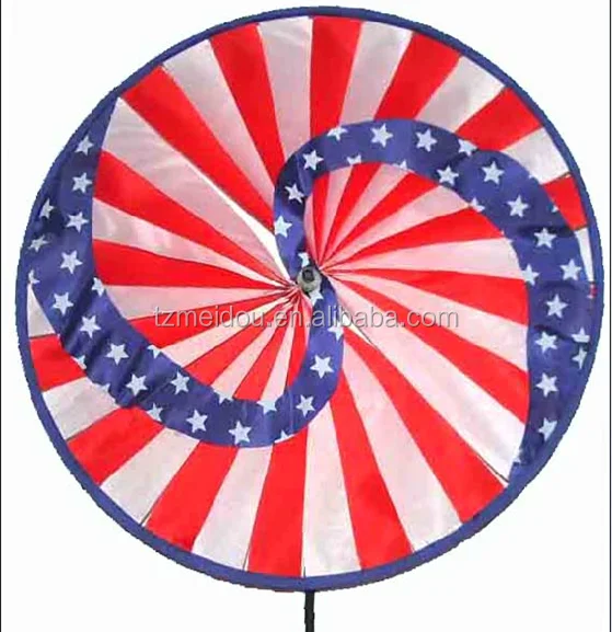 American  Flag Wind Spinner kids toys Independence Day decorations