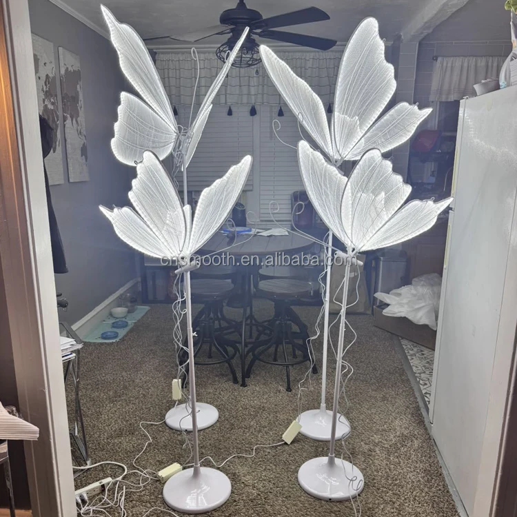 Led Light Butterfly Stage Backdrop Walkway Stand Wedding Walkway Led Light Butterfly Decoration