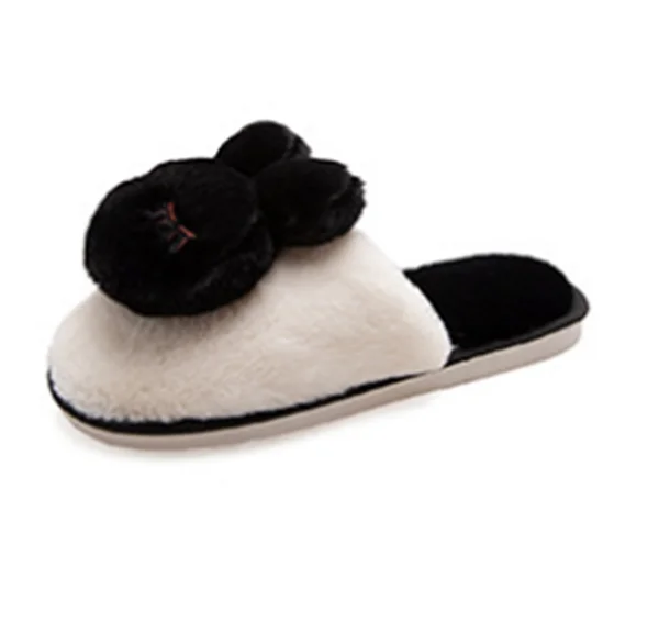 
hot selling fashionable soft cozy anti skid light weight cartoon animal design furry indoor Slippers For Women adults 