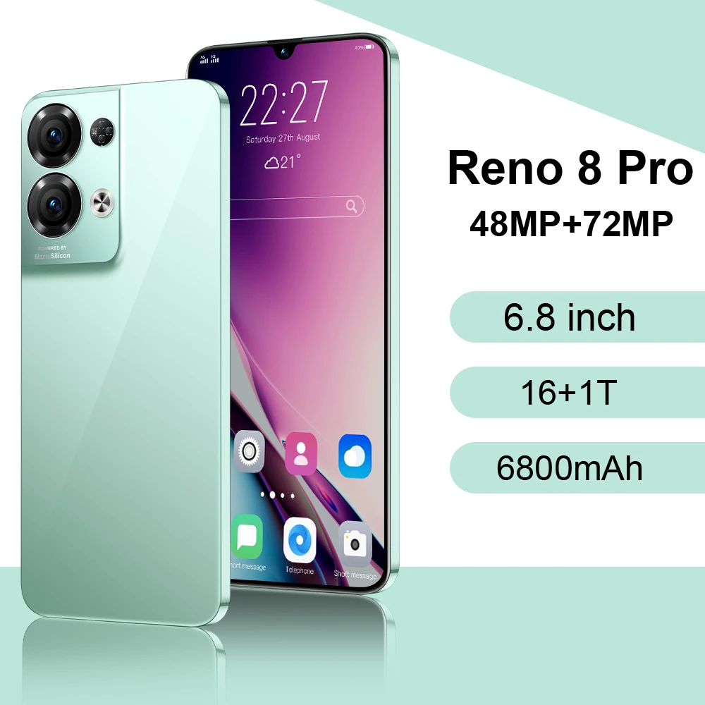 C3011 High Quality Reno8 pro original 6.8 inch 16GB+1TB Android Original Global version  smart phone 5G smart phone