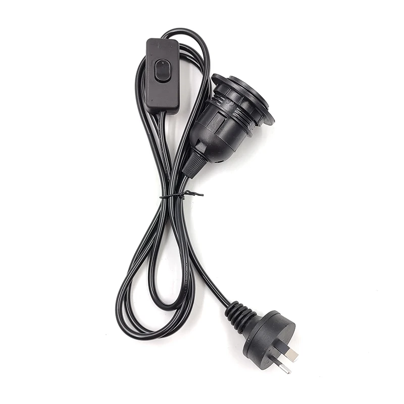 Hagood 303 switch Black White wire  Australia Plug E27 half tooth with one ring lamp holder lamp Socket Lamps Accessories