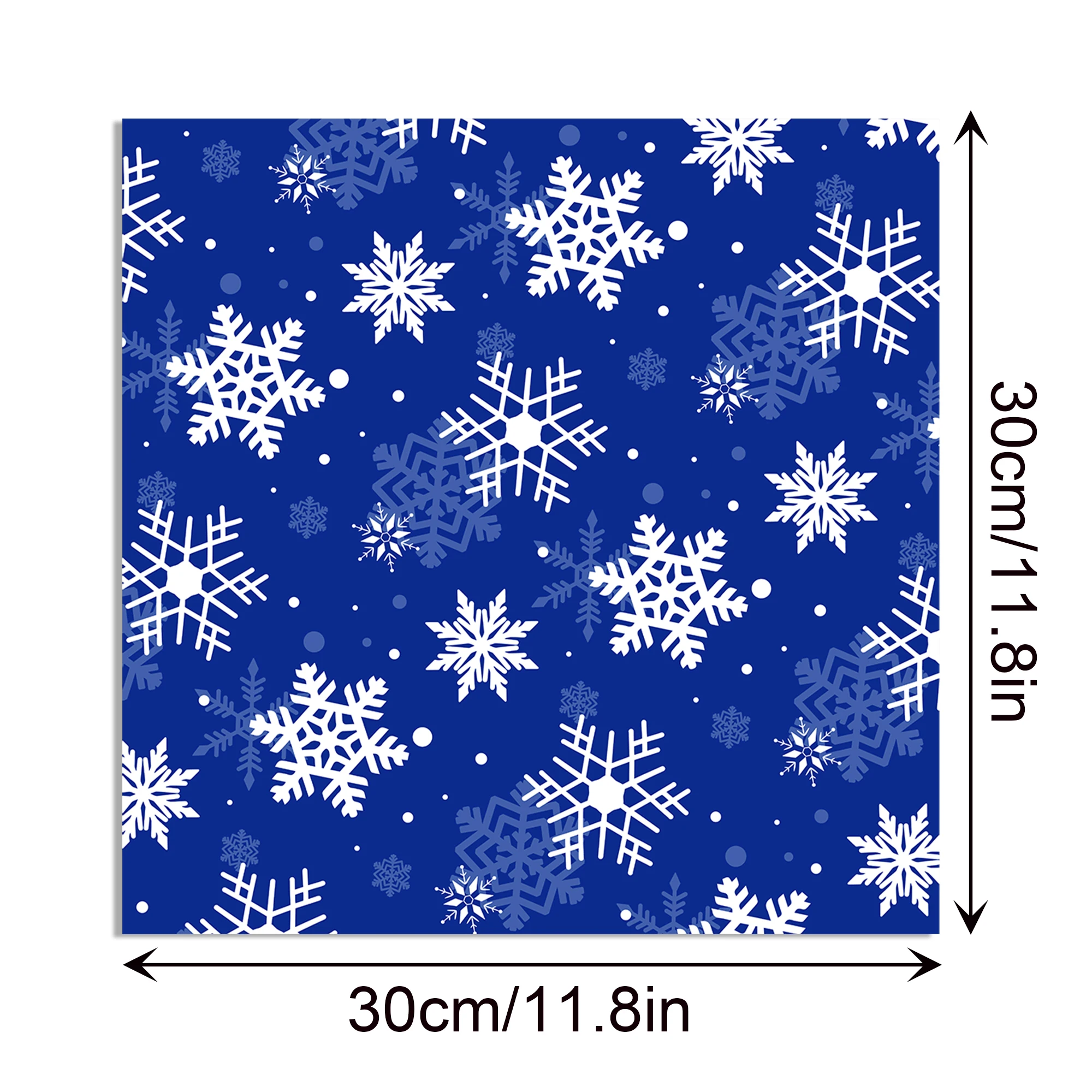 WW129 Christmas Winter Snowflake Pattern Scrapbook Paper DIY Craft Background Paper for Christmas Party Card Making Decoration