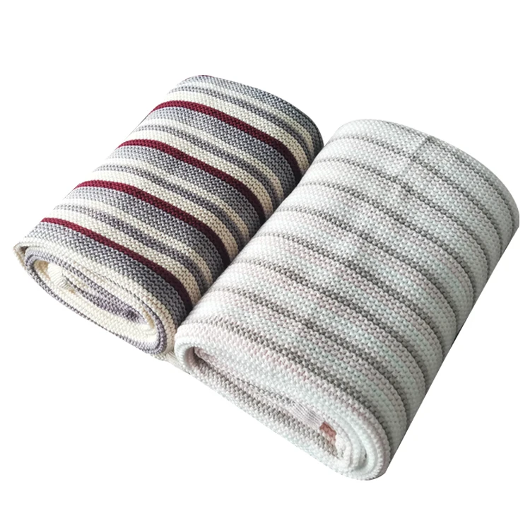 Hot sale gots certificate soft diamond cotton children knit baby toddler blankets for baby bedding