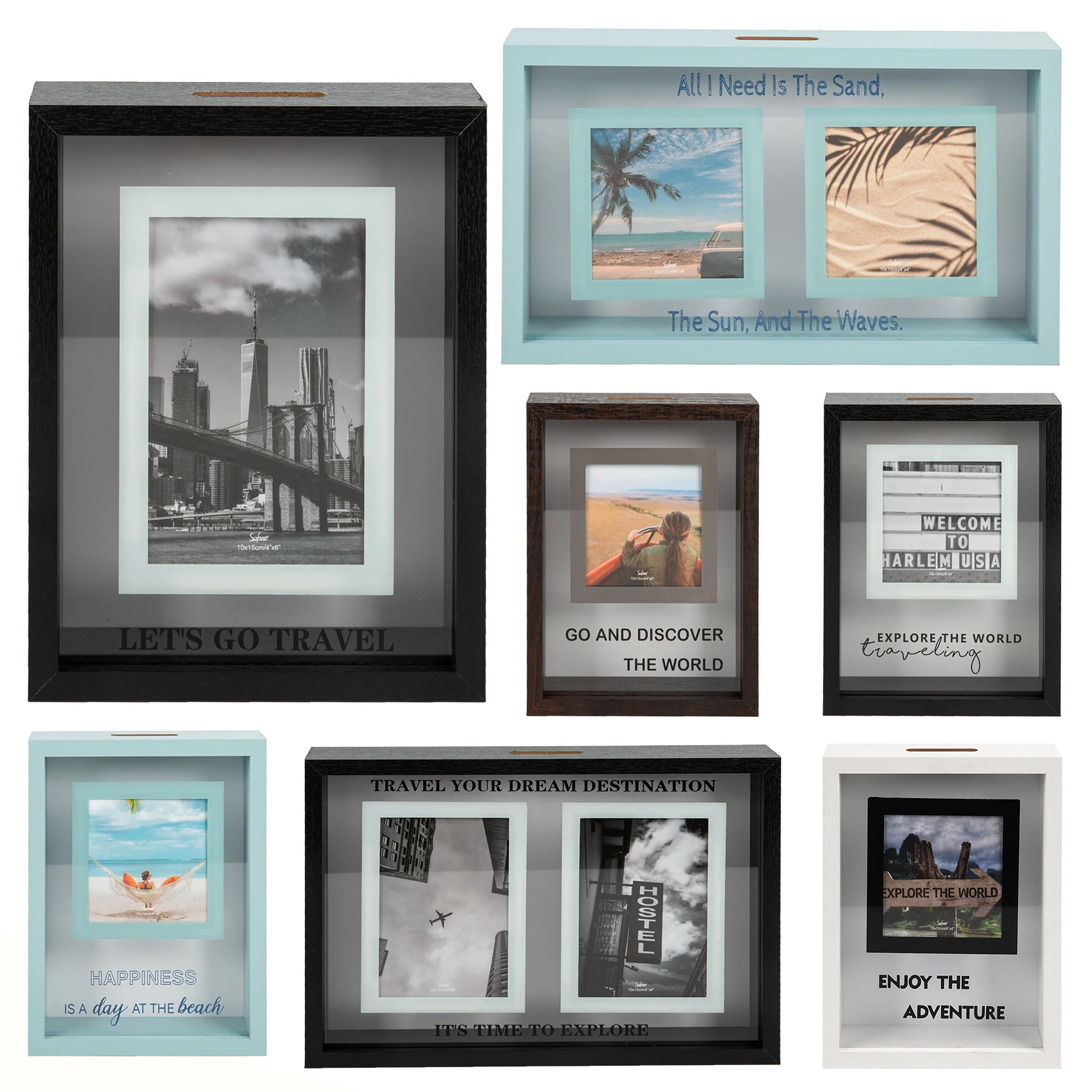 Tourism Sports Event Concert Ticket stub Custom Wooden Ticket Souvenir Frame with a 4x4inch Photo for Tourism Souvenir