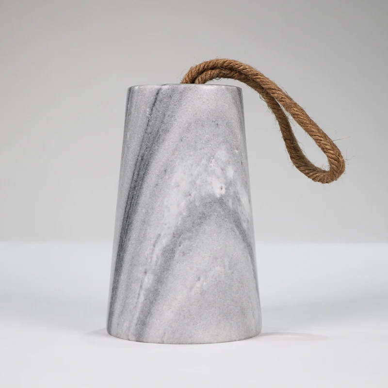 Manufacturers straight hair modern light luxury simple creative door stop natural marble decoration bathroom bedroom decoration