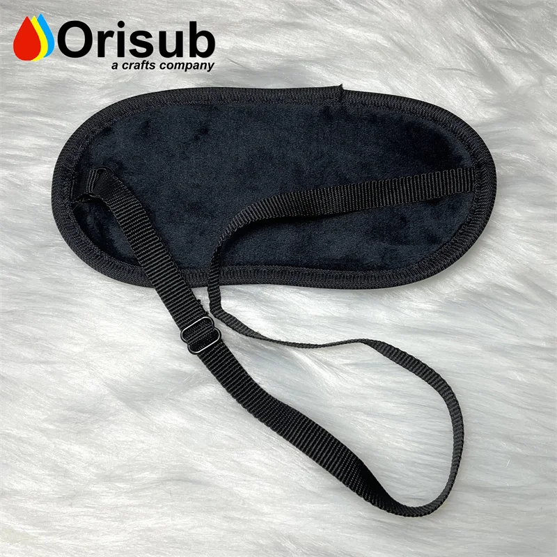 Thermal transfer printing neoprene white eye patch mask custom printed sleep eye masks for sublimation