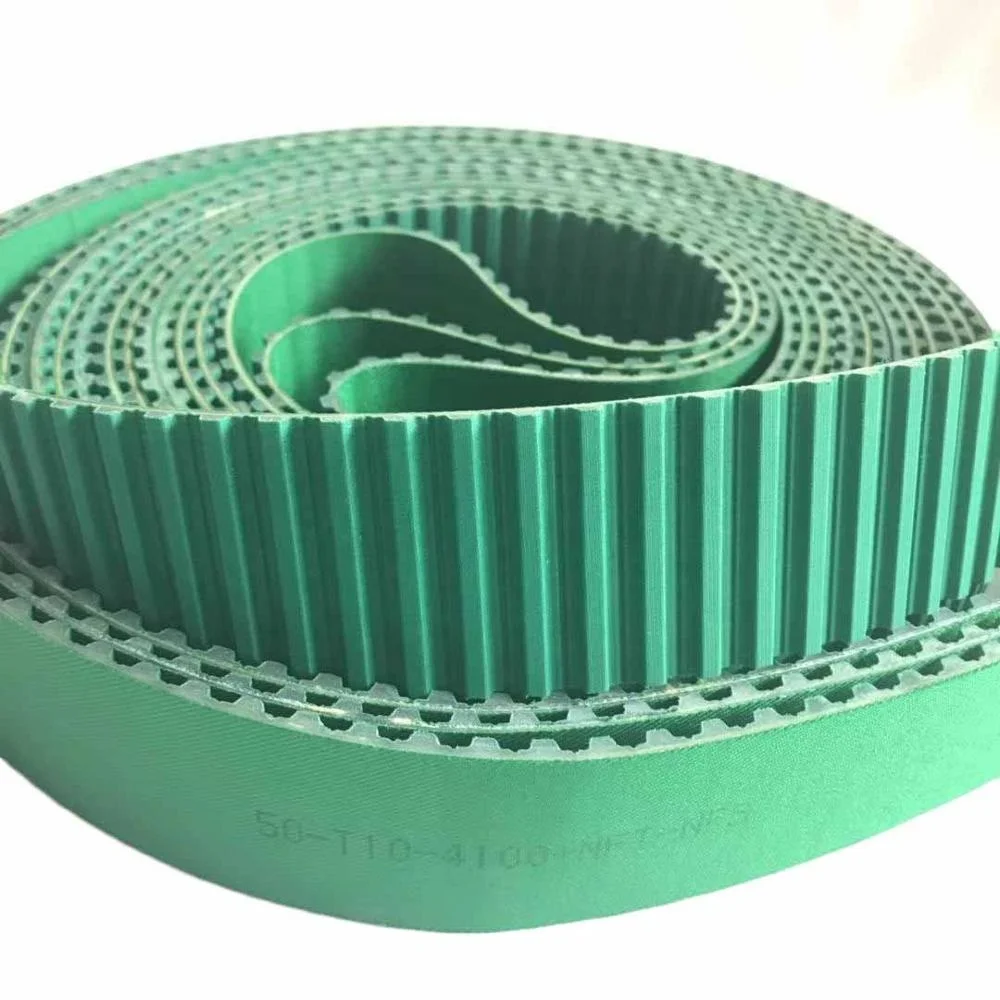 50T10-4100 + NFT-NFB зеленым поясом зеленый тканевое покрытие из арамидных волокон шнур PU зубчатый ремень