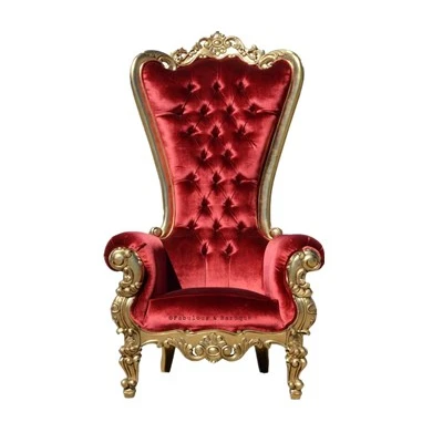 Bomacy Red High Back King Throne Chair Manicure Pedicure Chair Nail Salon Furniture SPA Equipment