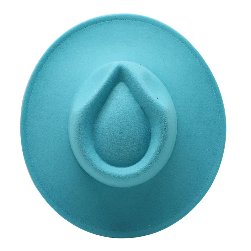 2021 New Arrival autumn/winter Panama Jazz hats for men and women elegant wide brim solid color hard fedora hats