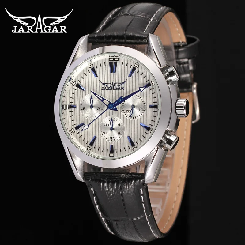 China wholesale hot sale brand Jaragar men business watch automatic 24 hour cheap male wrist watches