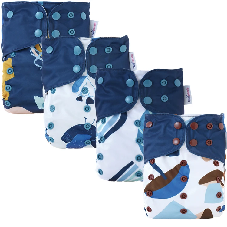 Double gusset baby washable diapers reusable cloth nappies waterproof baby disposable cloth diaper liners