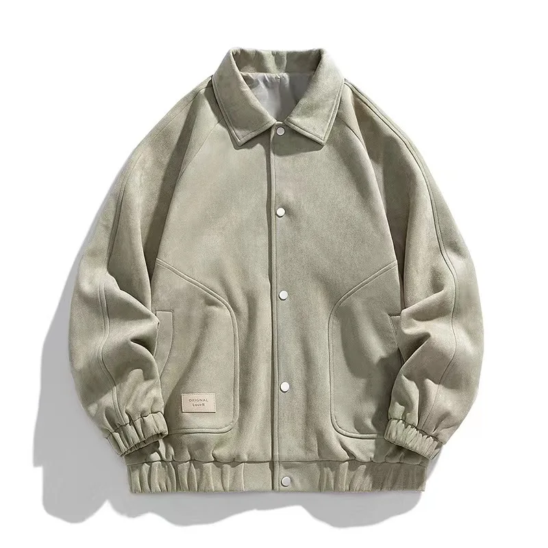 Trend coat for men Spring Fall Suede Vintage jacket Spring Fashion for men