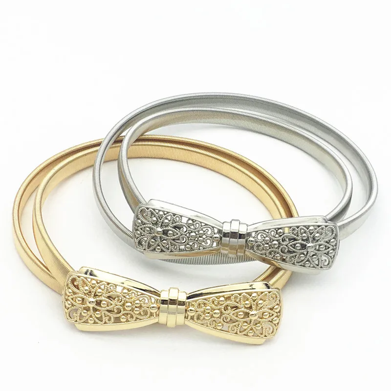 Модные эластичные ремни на талию женские металлические с пряжкой в виде листьев 2022