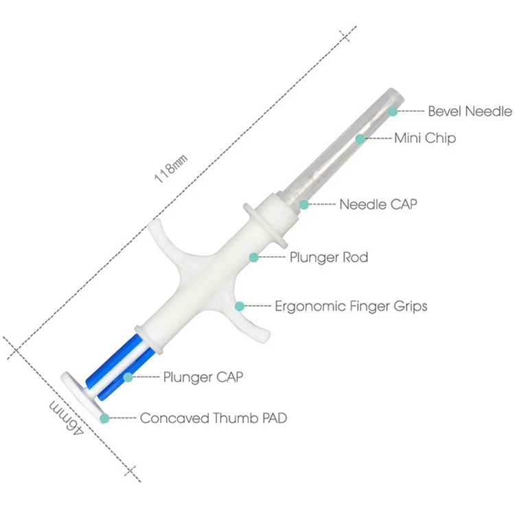 HDX-B 134.2KHz Injectable Implant RFID Animal Microchip Bioglass Pet ID Tag
