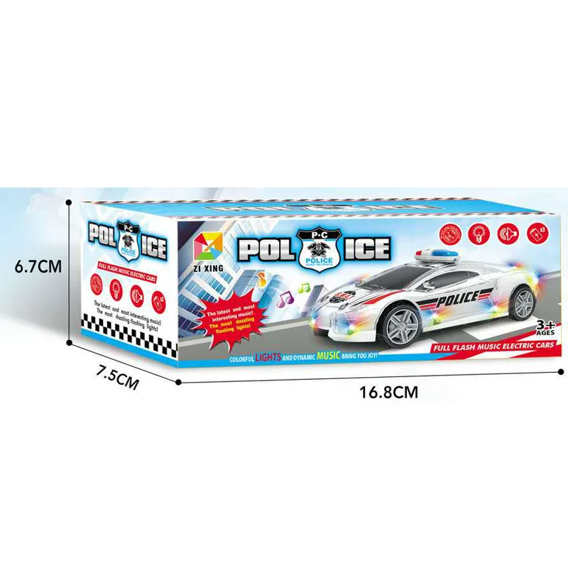 New Trending Alloy Pull Back Police Car Metal Toy Car with Sound and Light Die Cast Car Toys