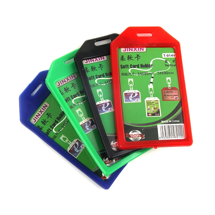 Hot Sale Clear Soft Plastic Id Card Holder