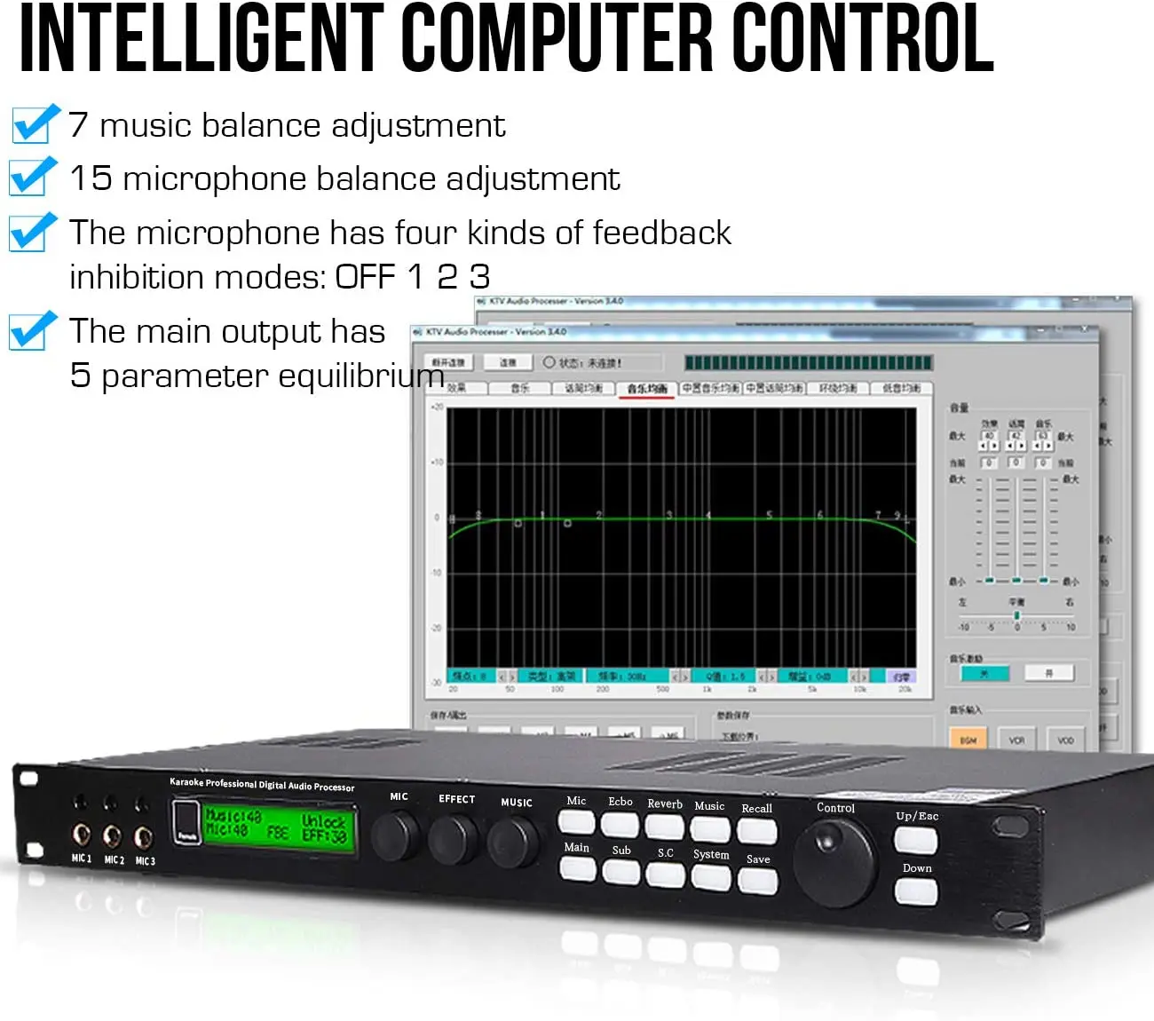 BMG-X5 preamplifier professional audio equipment equalizer digital signal processor available for queuing