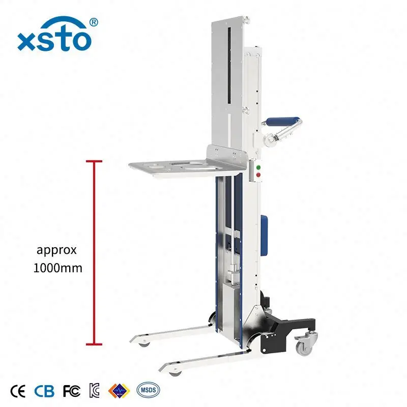 Most economic price manual full electric small semi walk mini hand truck smart lifter hand pallet lift trolley stacker cart