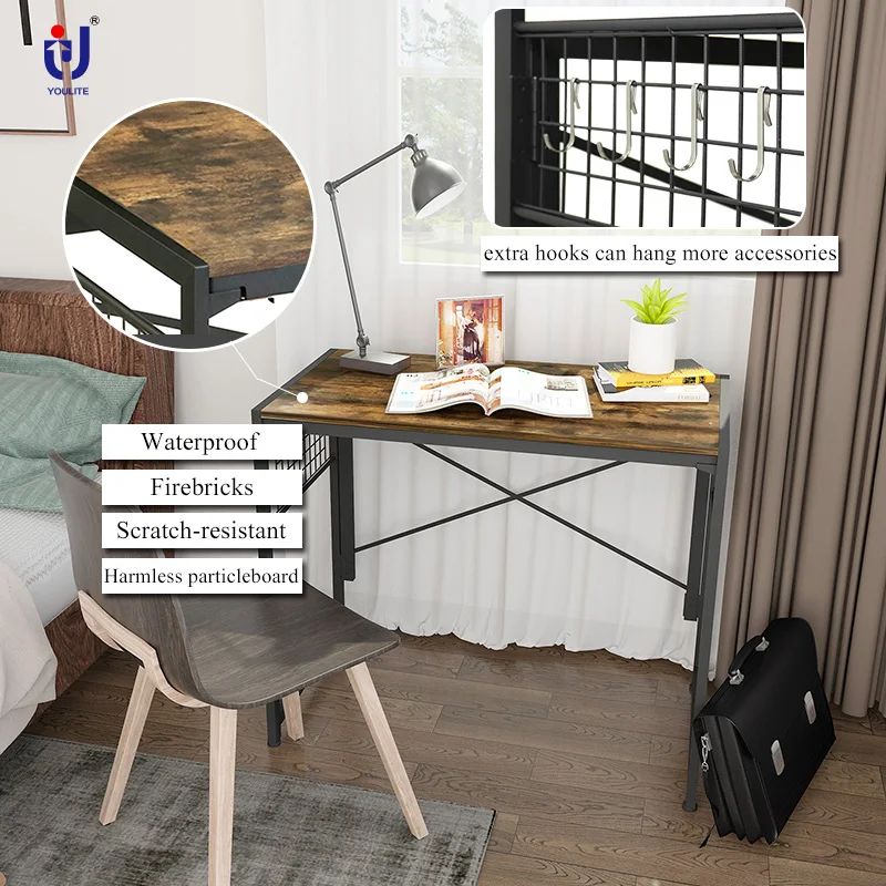 Small Computer Desk Study Table for Small Spaces Home Office Modern Folding Student Laptop PC Writing Desk
