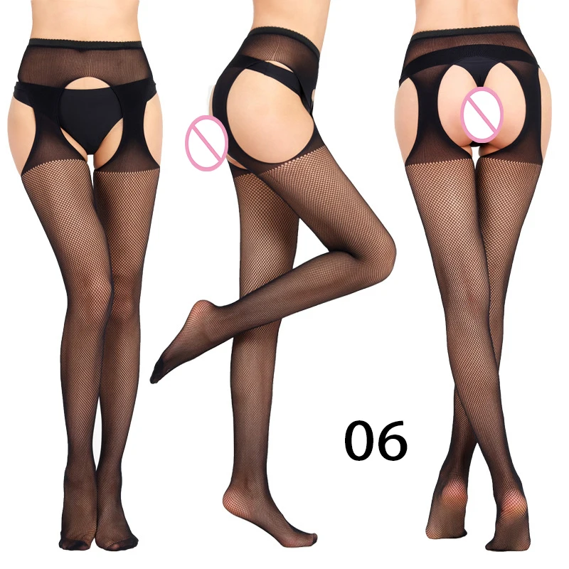 Women Many Designs Sexy Mesh Garter Design Looking Stocking Black Pantyhose
