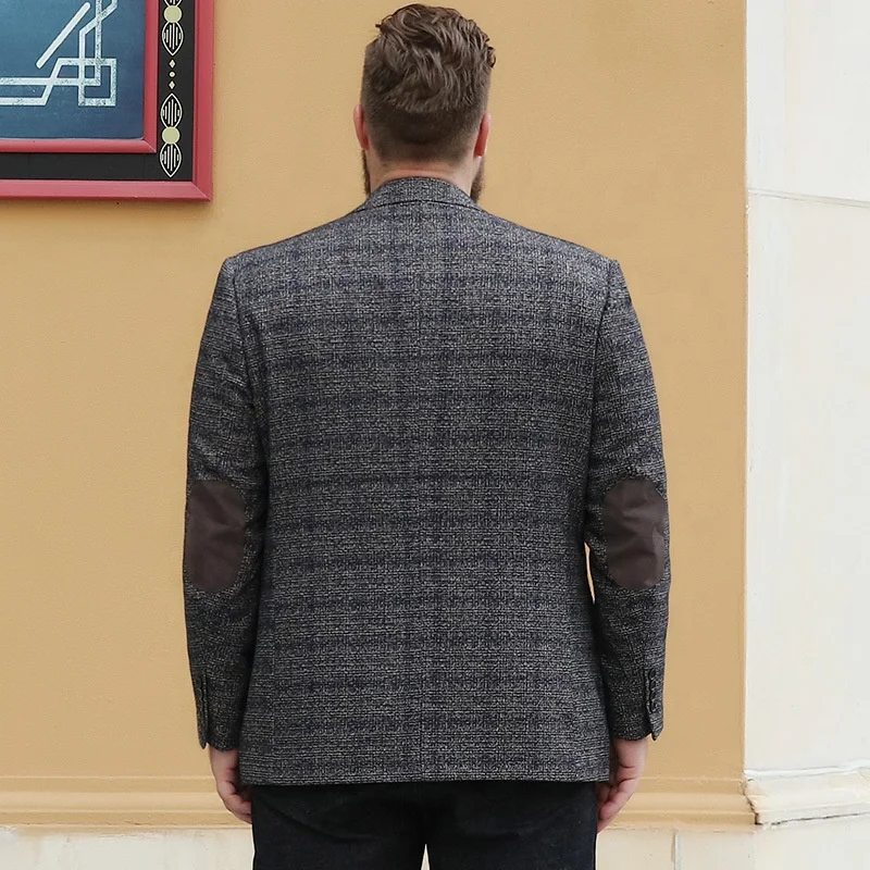 
Middle-aged and young obese men autumn oversized suit for men fat suit jacket 