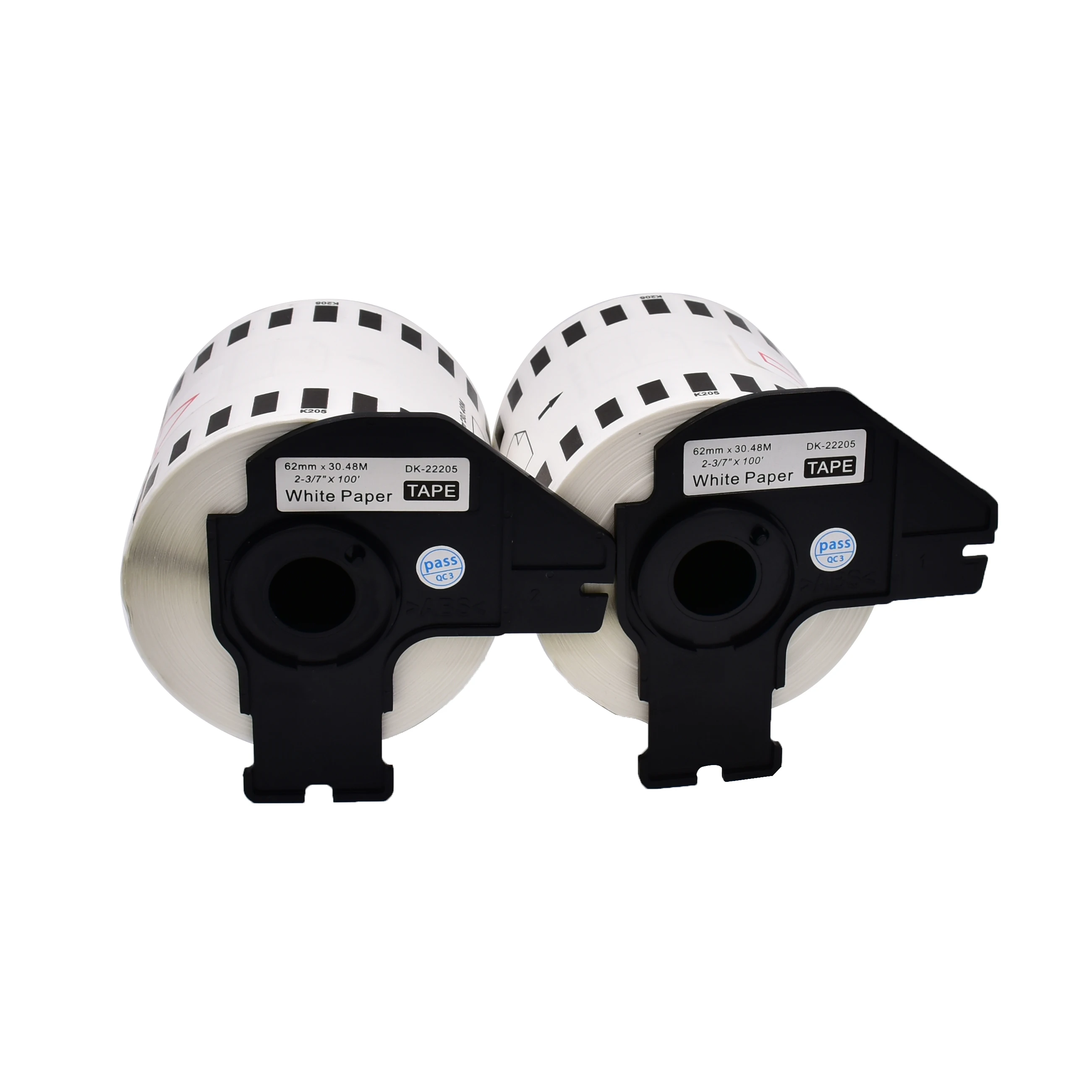 Brother DK22205 DK 22205 2205 Совместимость непрерывного этикетки DK-22205 без черных катушки для QL 550 570 580 700 800