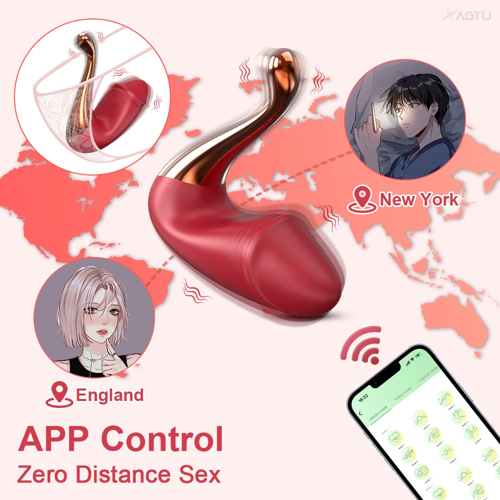 Swan Vibrator APP Control dual Stimulation 10 Vibration Modes Rechargeable Long Distance Control Vibrator for Women