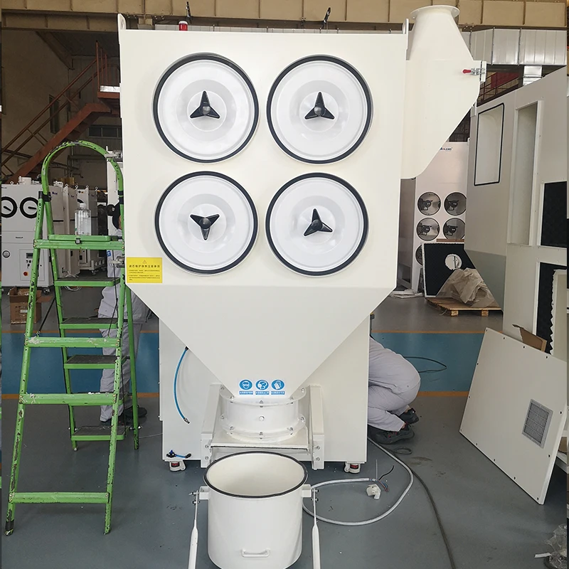 Large air flow pulse jet type industrial dust collector for laser cutting / welding fume and other dry powder treatment