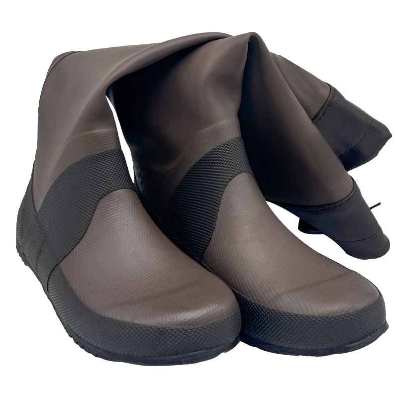 Waterproof Soft Folded Natural Rubber Rain Boots for women