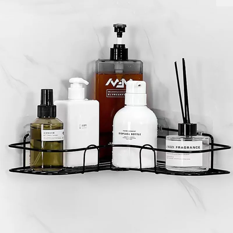 Corner Shower Caddy Organizer Basket Adhesive No Drilling Wall Mount Bathroom Shelf Shampoo Holder Storage Rack Rustproof