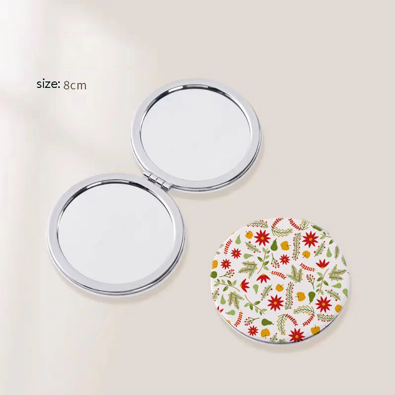 KM Wholesale OEM Handheld Mirror Private Label Personalised Sublimation Makeup Mirror Travel Small Portable Makeup Mirror