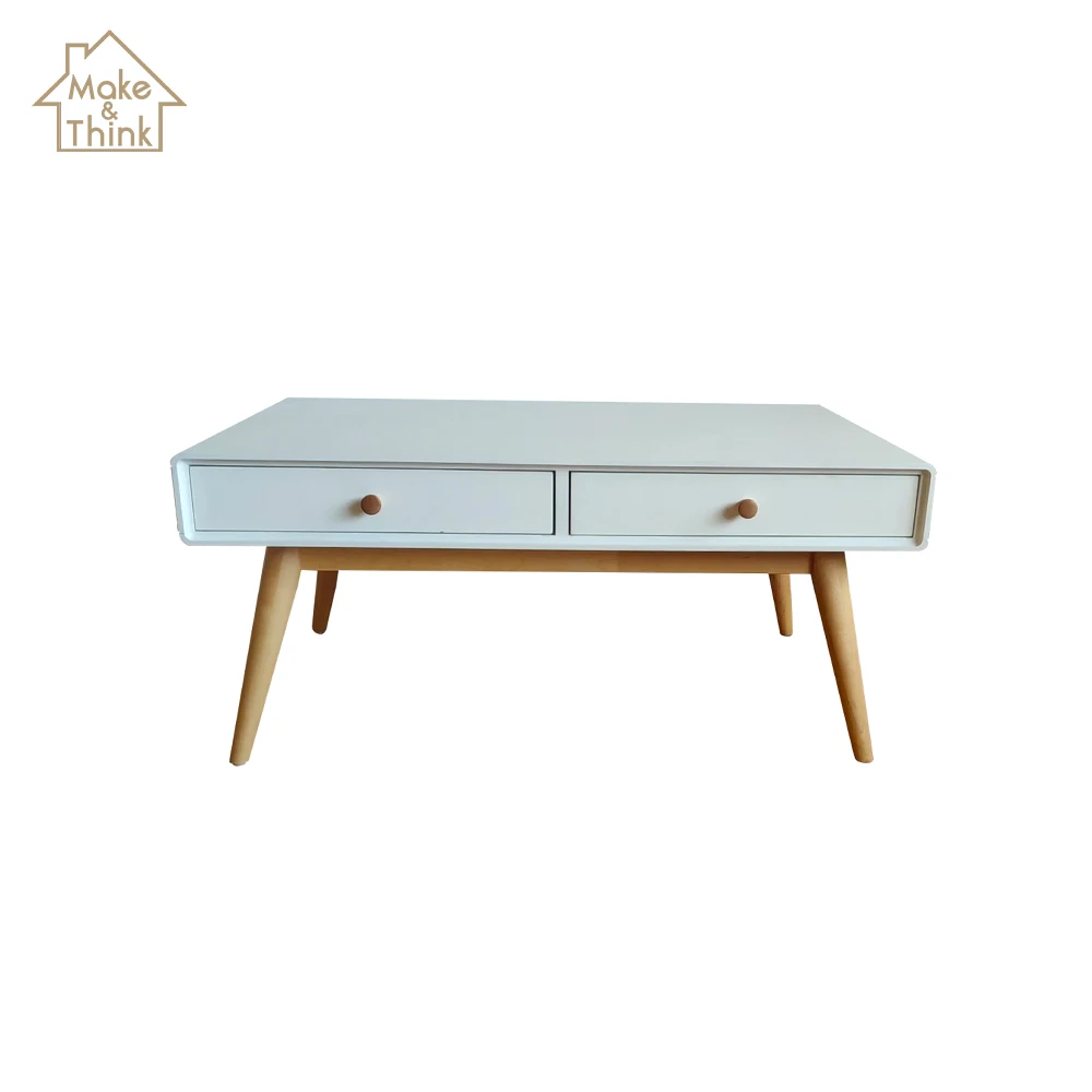 
Scandinavian solid wood square storage side tea coffee table design furniture 