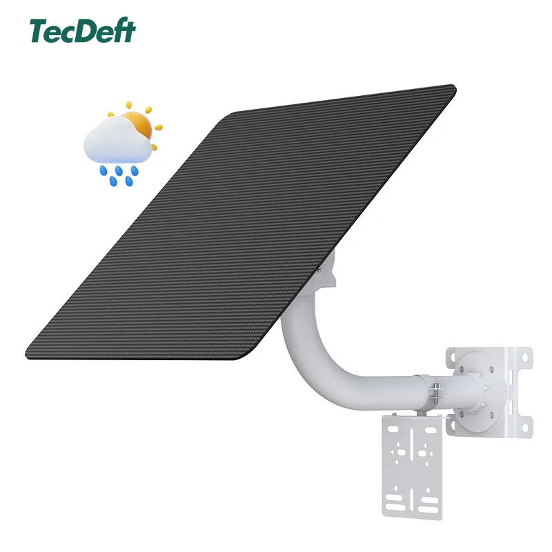TecDeft ультратонкая безрамочная солнечная панель с высокой скоростью преобразования монокристаллического кремния для солнечной камеры наблюдения