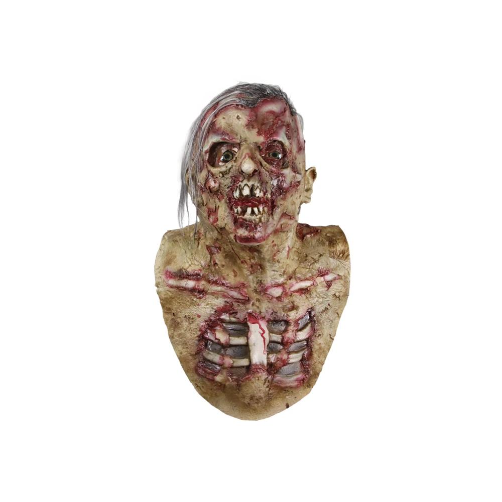 
Molezu Original OEM High Quality Latex Walking Dead Head Mask Halloween Party Horror Zombie Monster Mask for Festival Occasions 