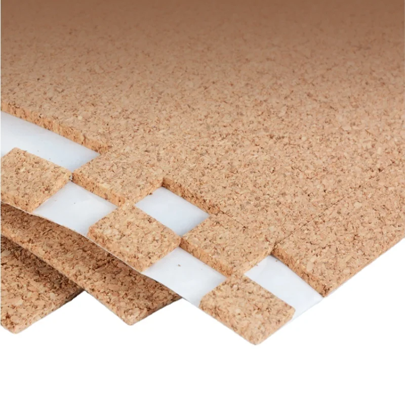 SYI-1830 Sticky backed Cork pad for Industrial Glass Protecting Cork Spacer separator pads Cork Spacers Glass cushion pads
