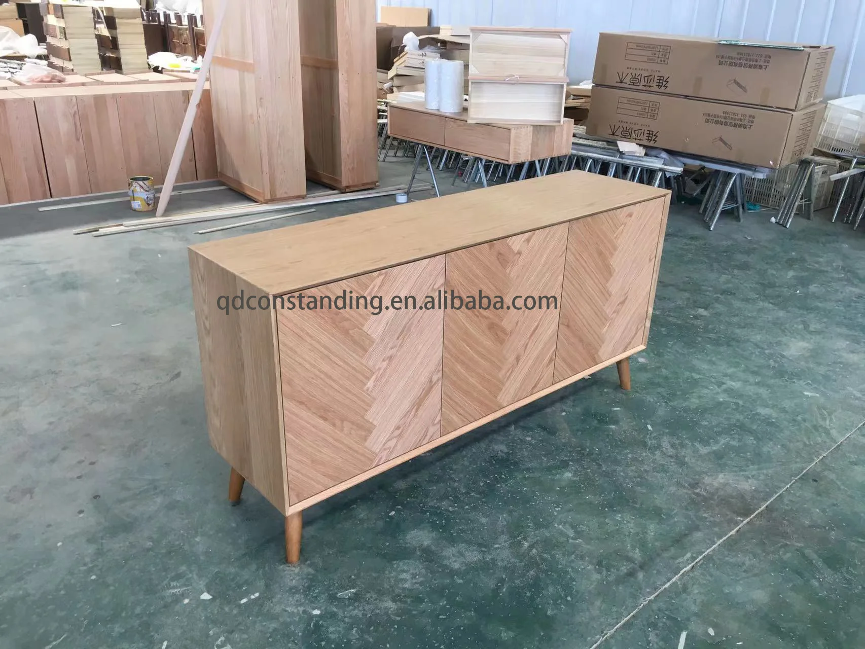 Фабрика OEM ODM, хорошее качество, деревянный 3-дверный шкаф для хранения, кухонный шкаф