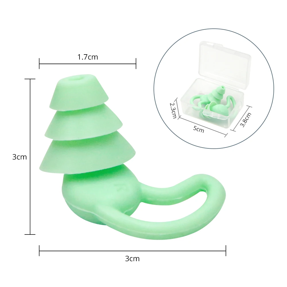 Customized Noise Reduction Ear Plugs Triple Physical Noise Reduction Skin-friendly Silicone GEL Sleeping Earplug