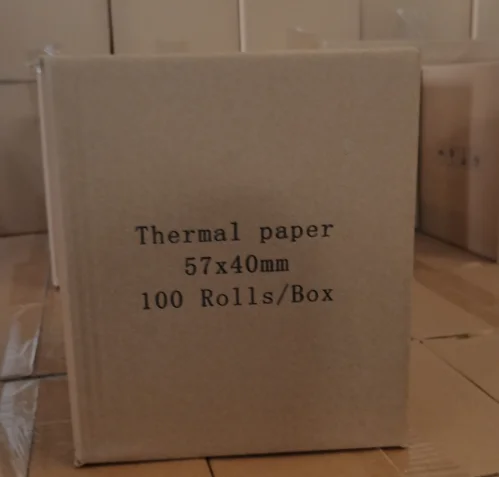 Hot selling plastic core thermal paper roll 57mm*40mm