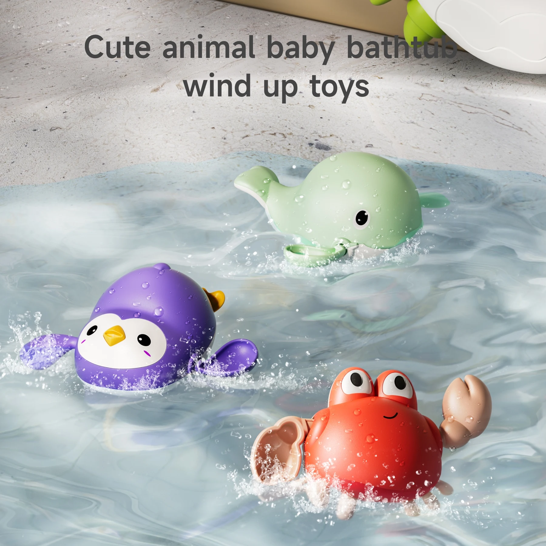 Tumama Kids Bubble Machine Bath Toys Electric Crab Musical Baby Bubble Maker for Toddler with Sensory Soft Wind-up Spinning Toys