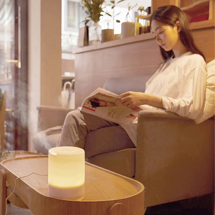 Ультразвуковой увлажнитель, генератор тумана 300 мл, масляный диффузор, ароматические эфирные теплые светодиодные светильники, увлажнители