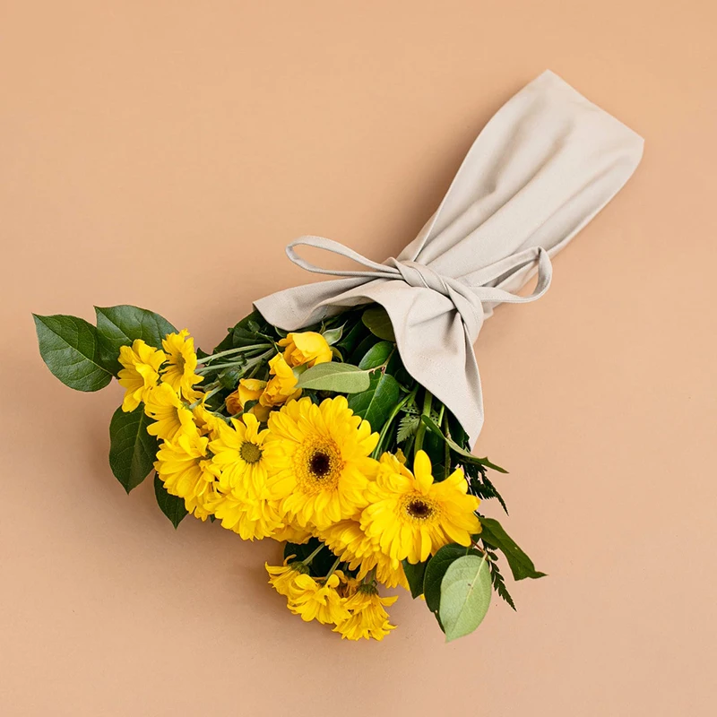 Fashion Natural Canvas Eucalyptus Bags Canvas Sunflower Packaging bags