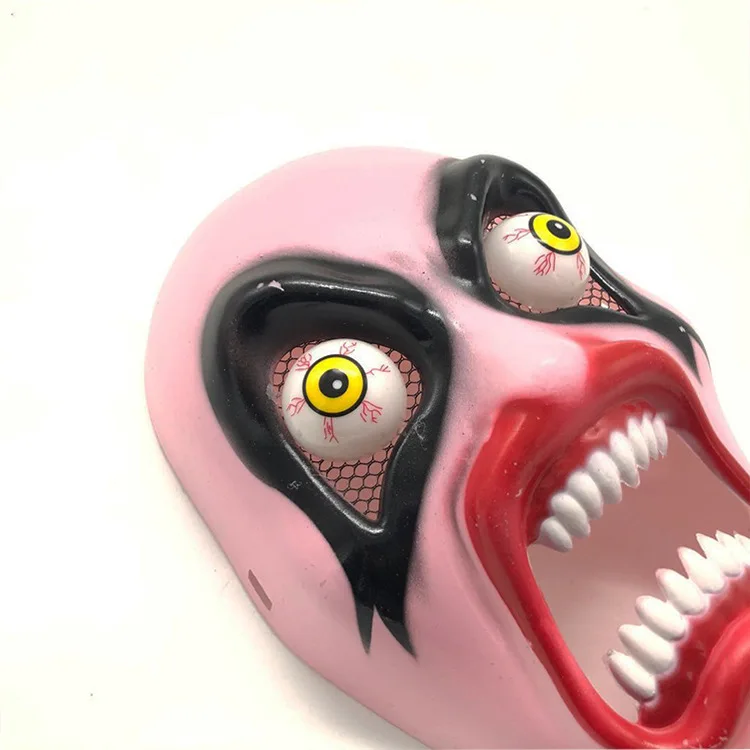 Custom vampire ghost face mask plastic horror ghost mask with big mouth and mascara screaming