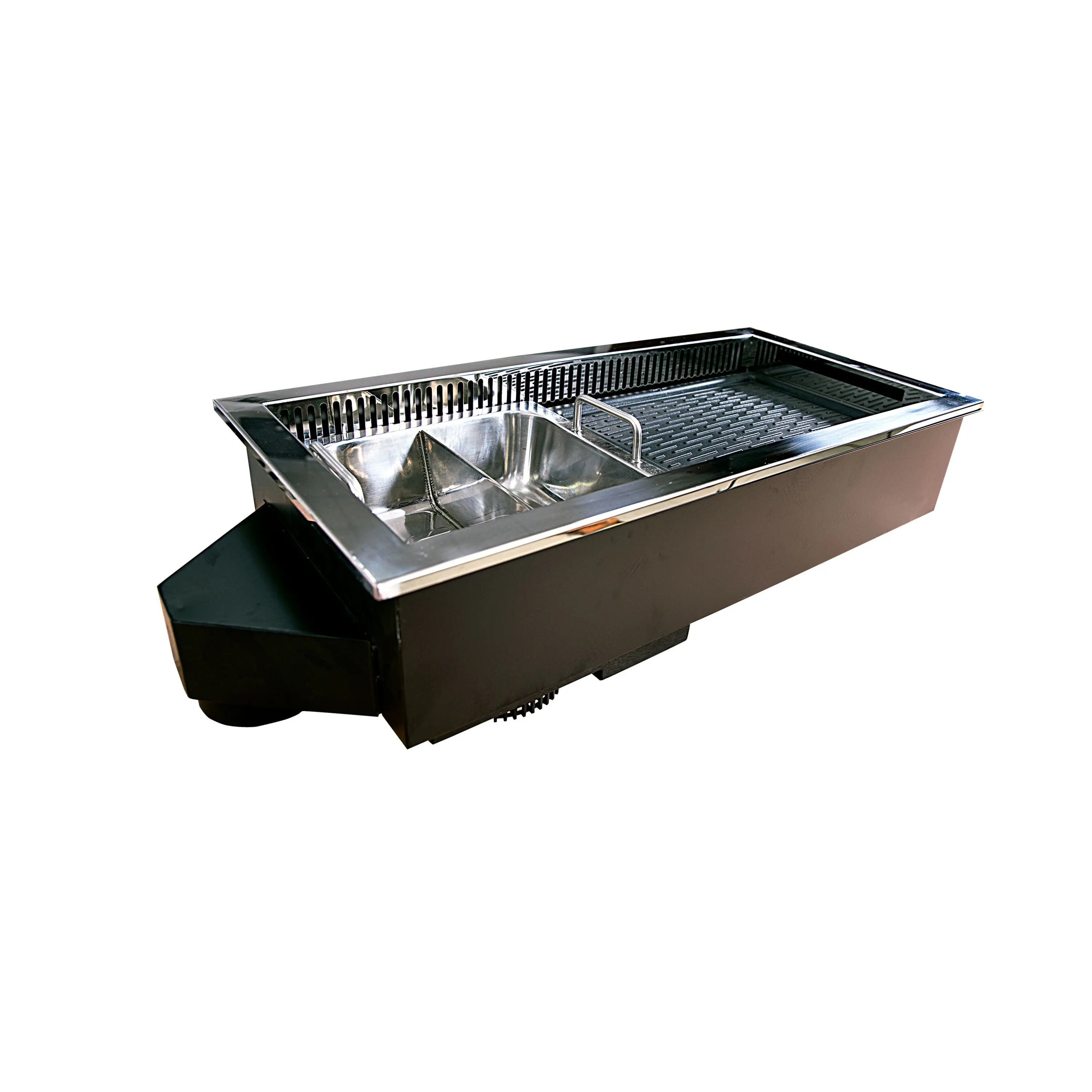  Hot Selling Restaurant Korean Bbq Grill Dining Table Shabu Pot With Downward