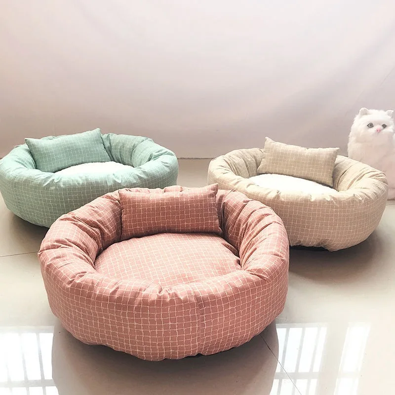 Manufacturer Luxury Design Polyester Breathable Eco-Friendly Soft Small Animal Kennel Cotton Customized Logo Dogs Pet Bed