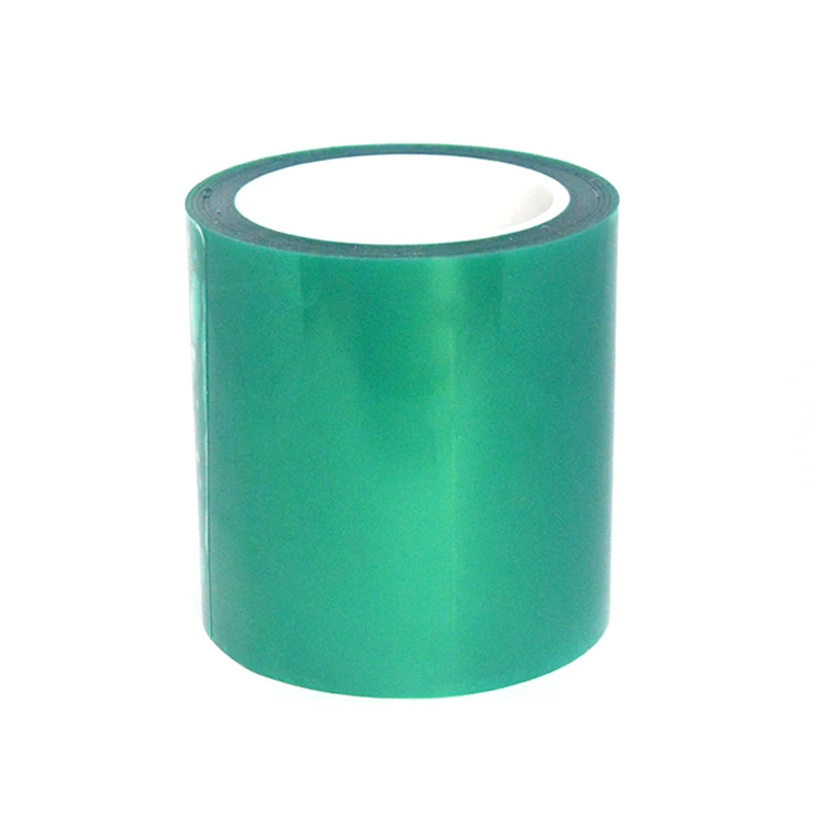 PET double-sided green silicone tape with double-sided fluorine release film