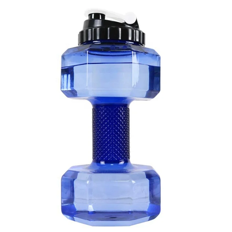 Personalized Bottle 2.2L Big Capacity PETG Eco-Friendly Cup Dumbbell Shape Drink Water Kettles Plastic Dumbbell Drinks Bottle