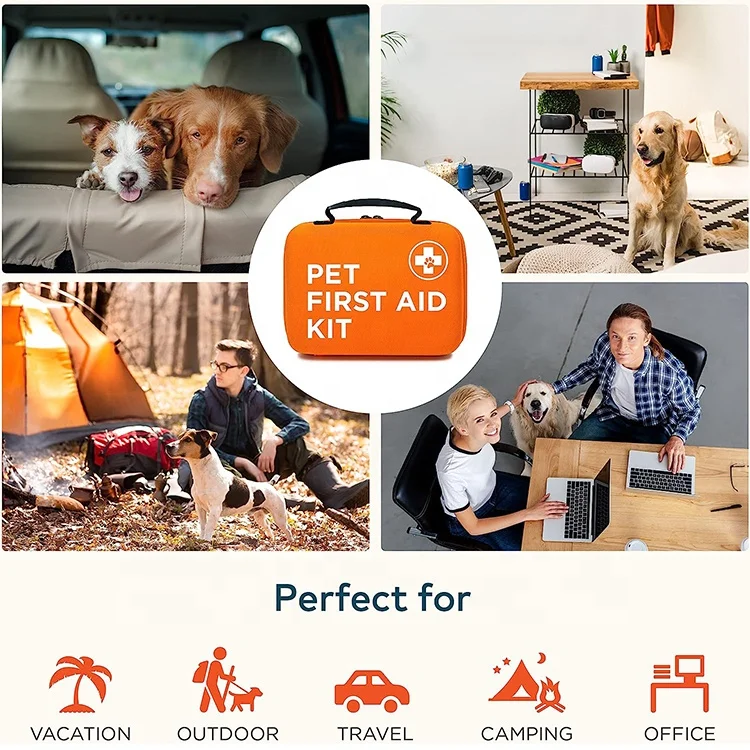 101 PCS Cat Dog First Aid Kit Travel Car Emergency Kit Pet Travel Box Vet First Aid Kit for Home
